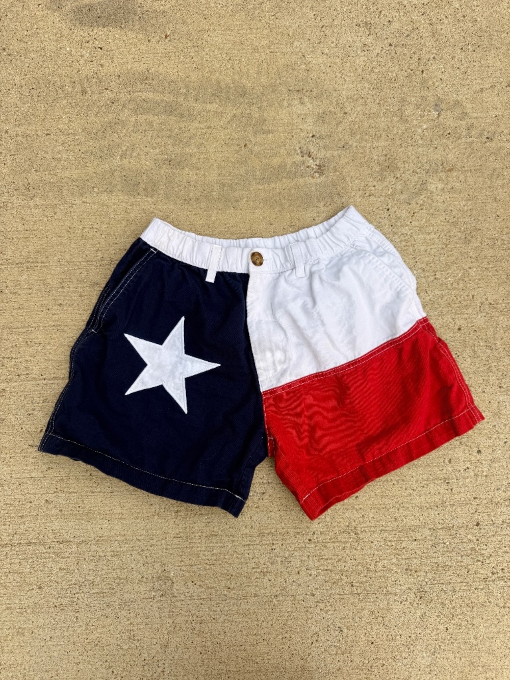 Vintage Texas Flag Cotton Shorts